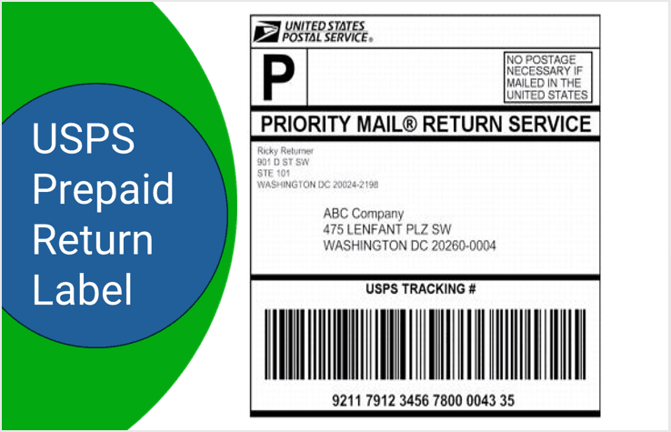 Example Prepaid Return Label