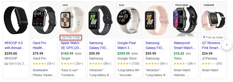 Google Shopping Example